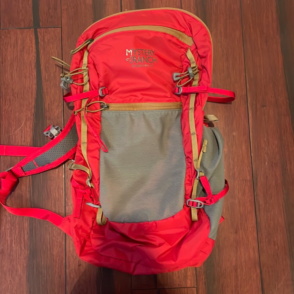 MYSTERY RANCH Red and Gray Backpack
